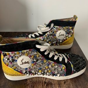 Christian Louboutin Multicolor Studded Sneakers